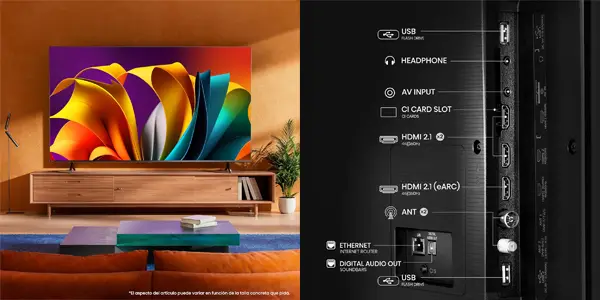 Smart TV Hisense 65E6NT UHD 4K de 65"