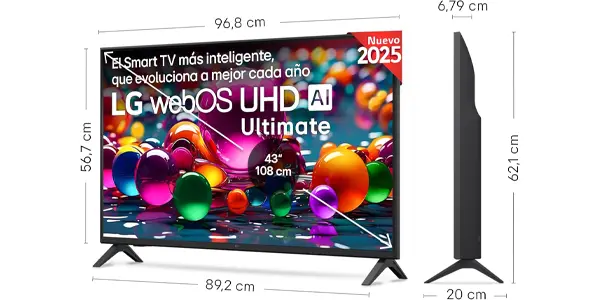 Smart TV LG 43UA73006LA UHD 4K de 43"