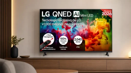 Smart TV LG 50QNED70B6C QNED MiniLED AI de 50" con tecnología anti-reflejos