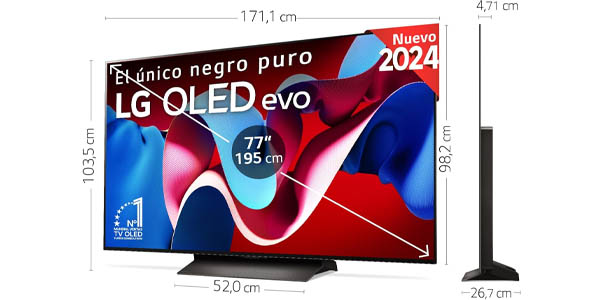 Smart TV OLED Evo LG OLED77C44LA 4K de 77"