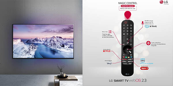 Smart TV LG QNED 65QNED756RA 4K de 65"