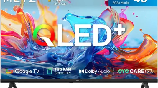 Smart TV Metz de 40 pulgadas con QLED, HDR10 y Dolby Audio para una experiencia visual y sonora inigualable