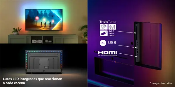 Smart TV Philips Ambilight 43PUS8200 UHD 4K de 43"