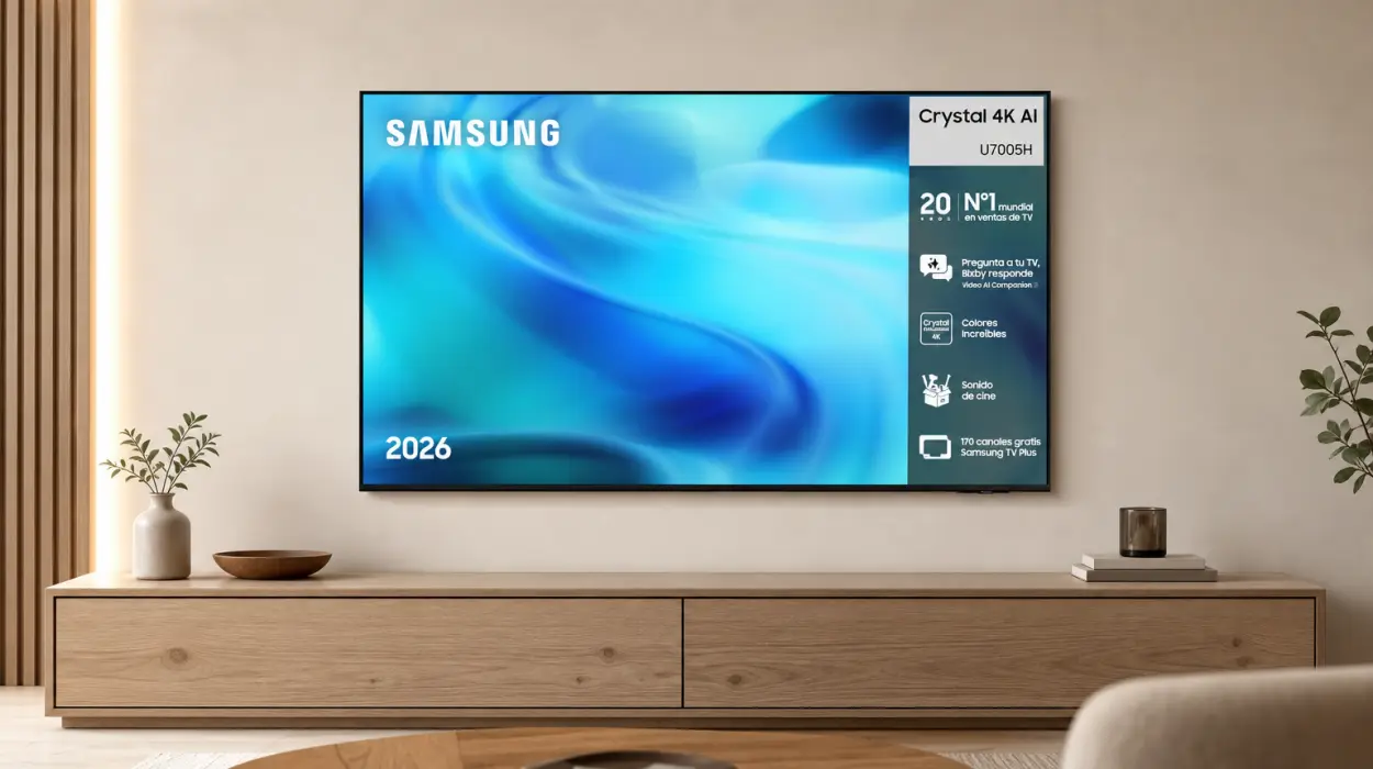 Smart TV Samsung 55" Crystal 4K U7005H con Gaming Hub