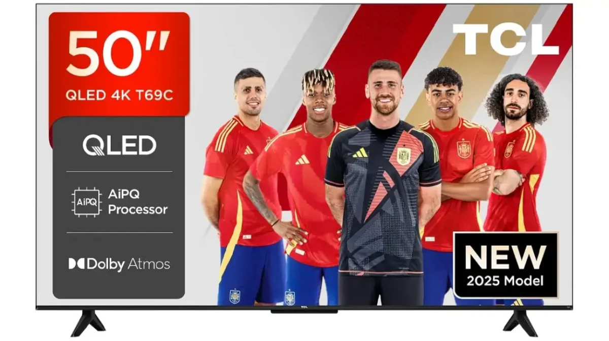 Smart TV QLED TCL 50T69C 4K HDR de 50" con Google TV