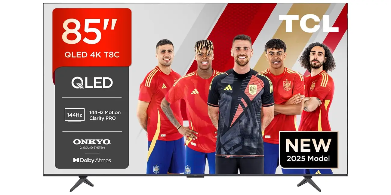 Smart TV TCL 85T8C QLED UHD 4K 144Hz de 85”