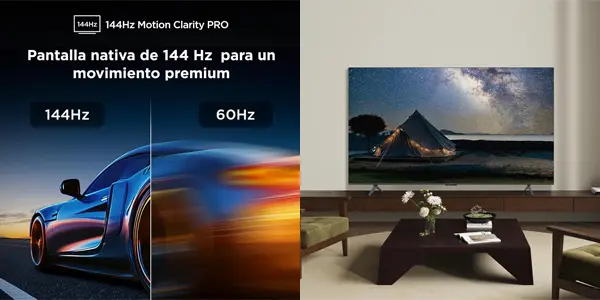 Smart TV TCL 85T8C QLED UHD 4K 144Hz de 85”
