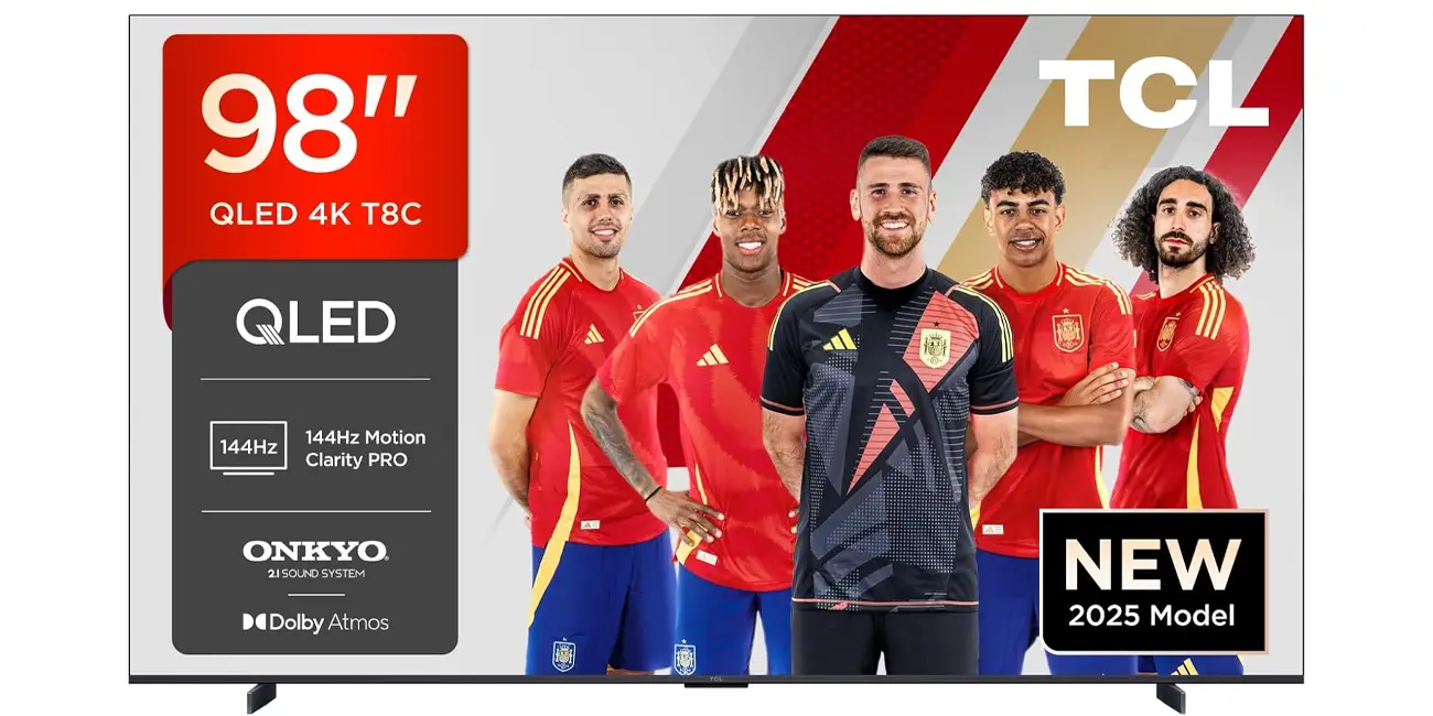 Smart TV TCL 98T8C QLED 4K 144Hz de 98"