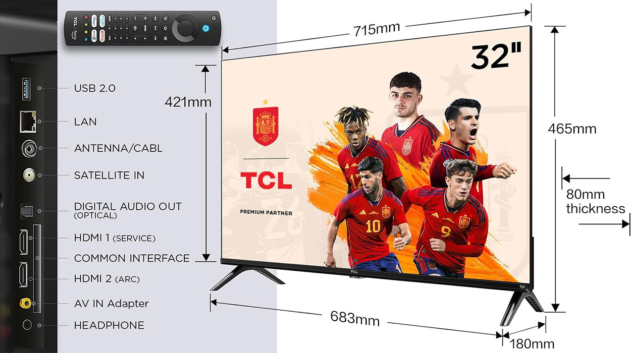 Smart TV TCL SF540 Full HD de 32" barata