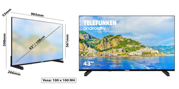 Telefunken smart TV 43dtua724 chollo