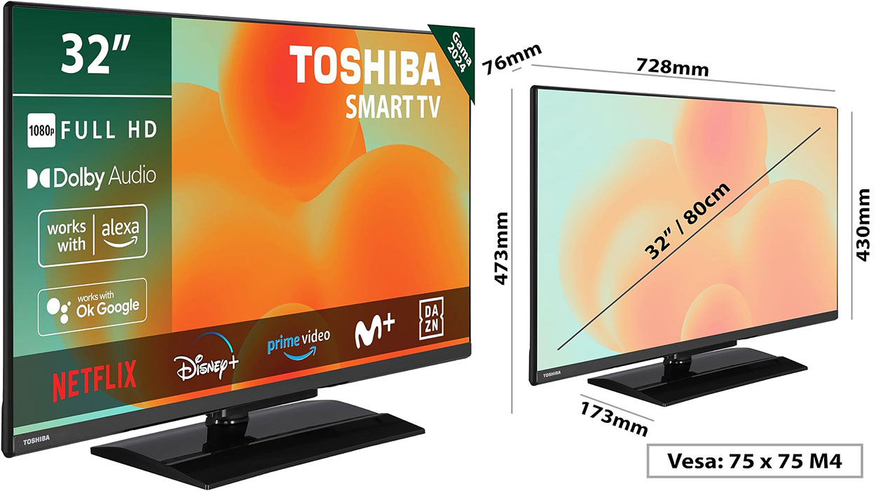 Smart TV Toshiba 32LV3E63DG Full HD de 32" barata