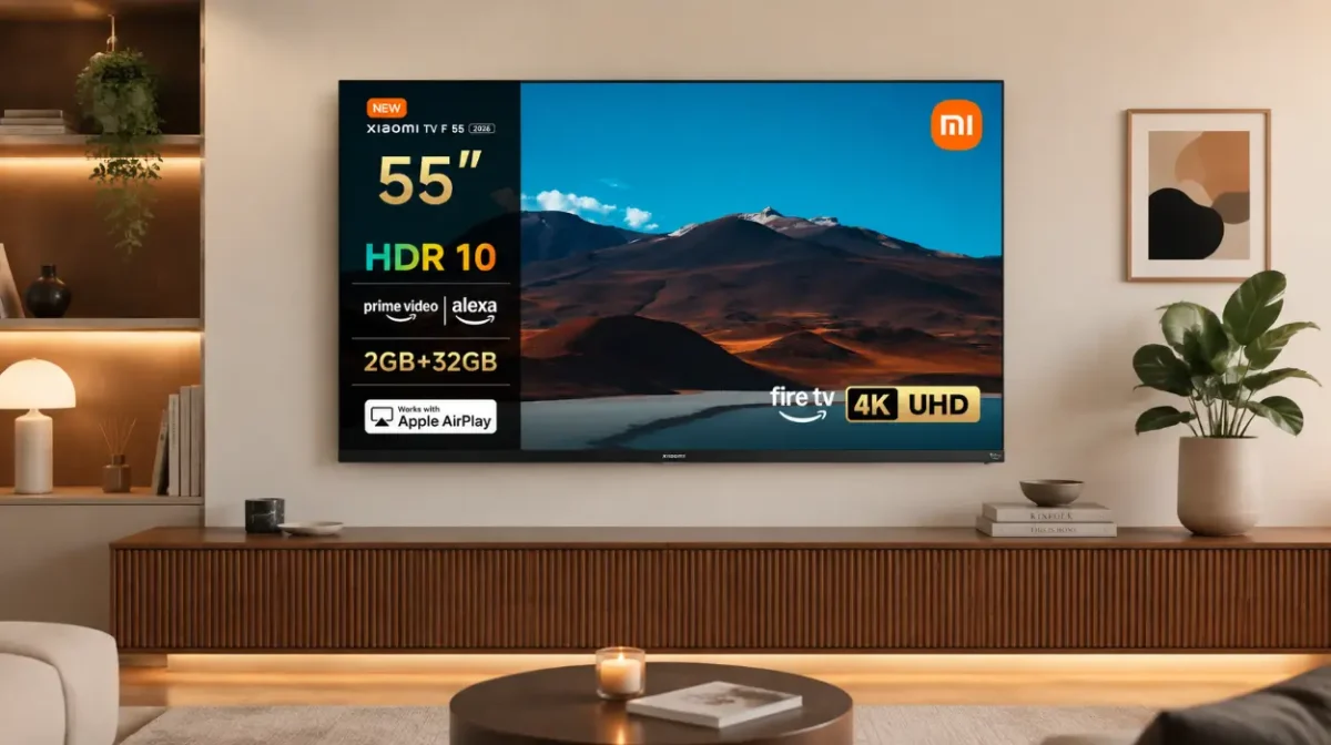 Televisor Xiaomi TV F de 55" con resolución 4K y Fire TV