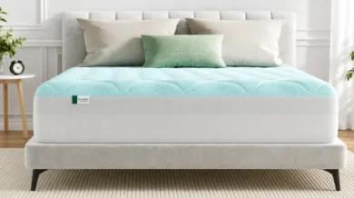 Sobrecolchón refrescante Novilla de 135 x 190 cm, tejido suave