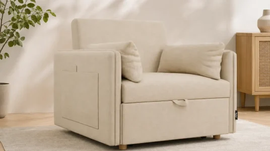 Sofá cama Nalui Nest 1 de 1 plaza: sillón, chaise longue y cama