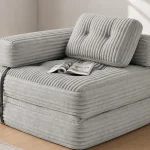 Sofá cama plegable Xbro con reposabrazos en L y formato compacto de 170 x 85 cm