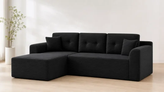 Sofá con chaise longue esquinero Vasagle Camila LCS183B101 de 3 plazas