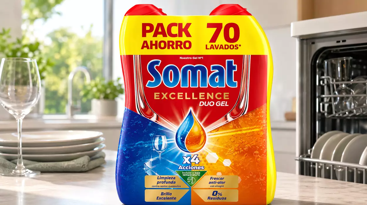 Pack x2 Gel para lavavajillas Somat Excellence Duo Gel