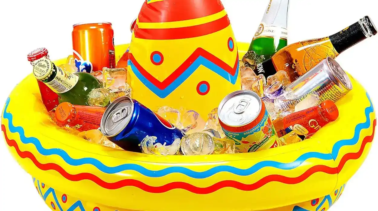 Enfriador de bebidas de Widmann Milano con forma de sombrero, ideal para fiestas en piscina y al aire libre