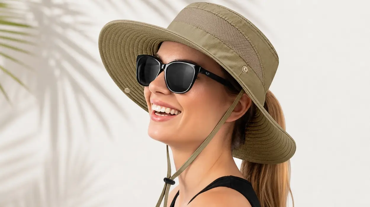 Sombrero de sol Xnova UPF 50+ de ala ancha para mujer