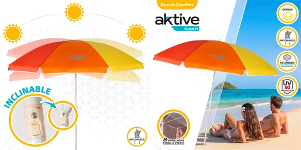 Sombrilla de playa Aktive