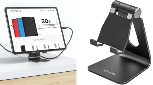 Soporte de mesa Aisens para móvil o tablet