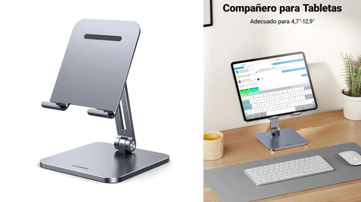 Este soporte Ugreen de aluminio para tablets arrasa por sus buenísimas valoraciones y su precio mínimo
