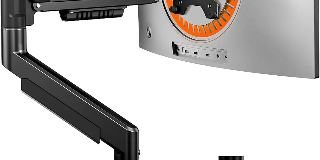 Soporte de monitor ErGear para pantallas de 13 a 34", brazo ajustable hasta 9 kg con instalación rápida y gestión de cables