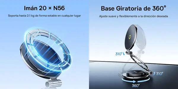 Soporte magnético Baseus MagPro II para smartphone