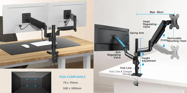 Soporte dual para monitores Kolohoso