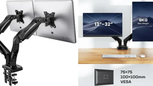 Soporte HUANUO para monitor de doble brazo