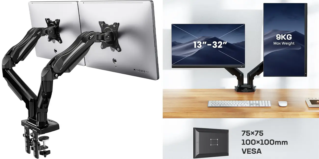 Soporte HUANUO para monitor de doble brazo