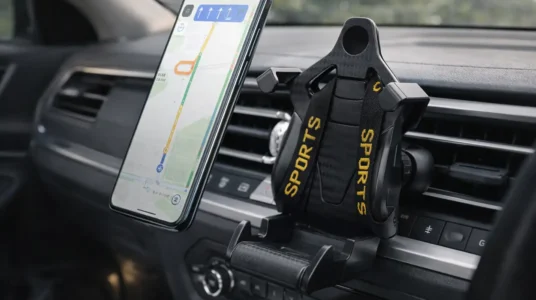 Soporte de smartphone tipo silla racing para coche