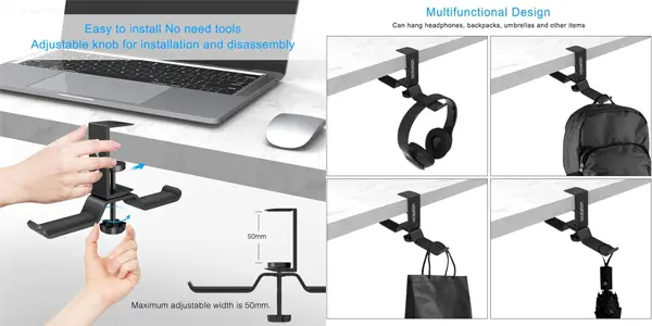 Soporte para auriculares Aceyoon 360º