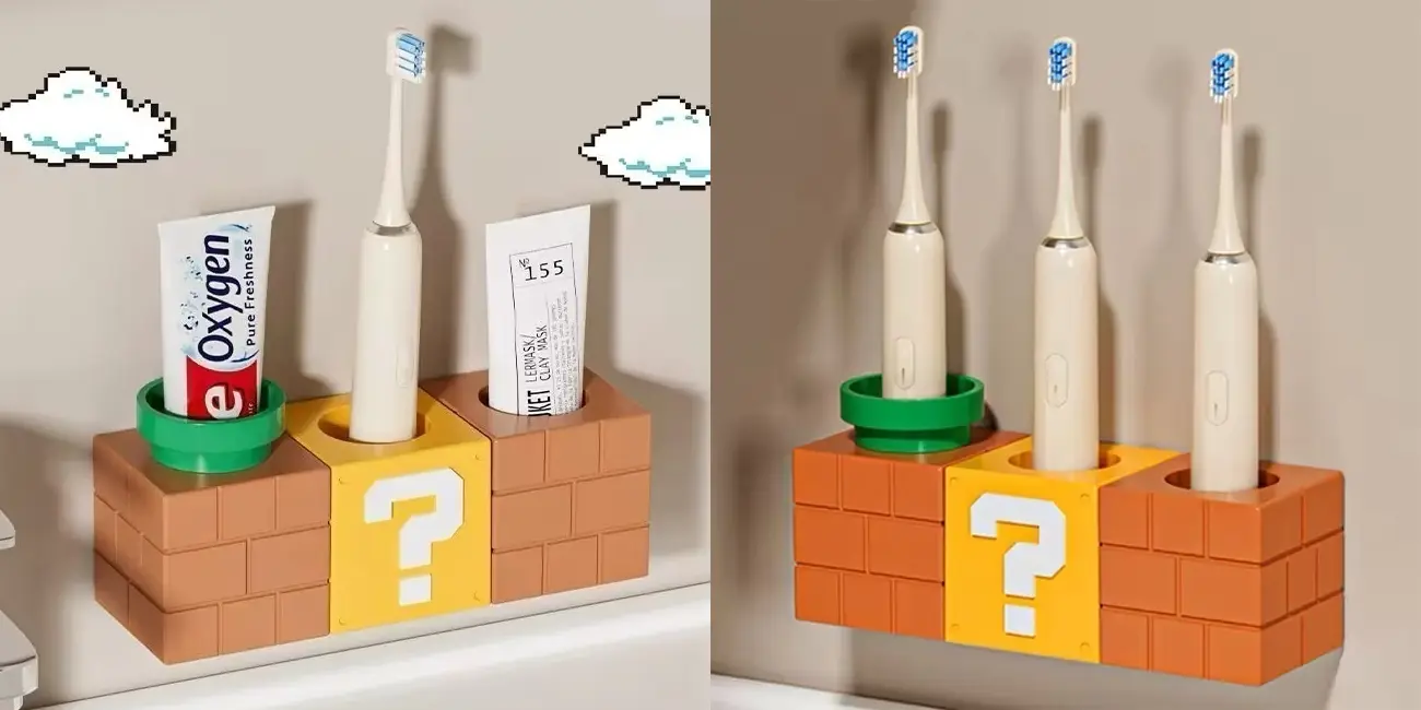 Soporte para cepillos eléctricos de Super Mario Bros.