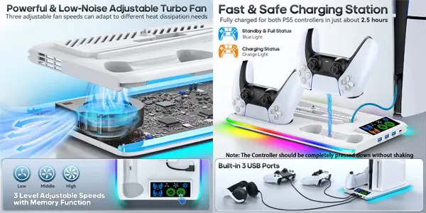 Base de ventilación OIVO para PS5