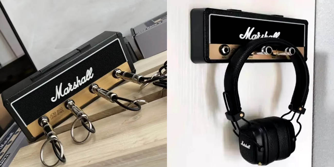 Soporte de pared para llaves Marshall Retro con 4 conectores