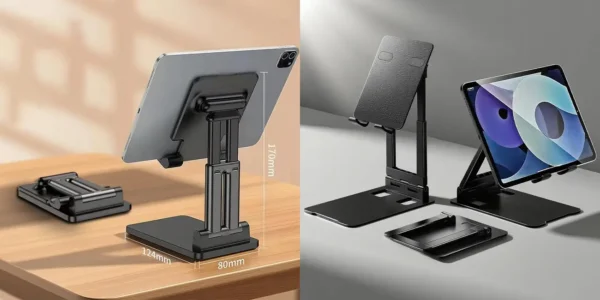 Soporte metálico plegable para móvil o tablet