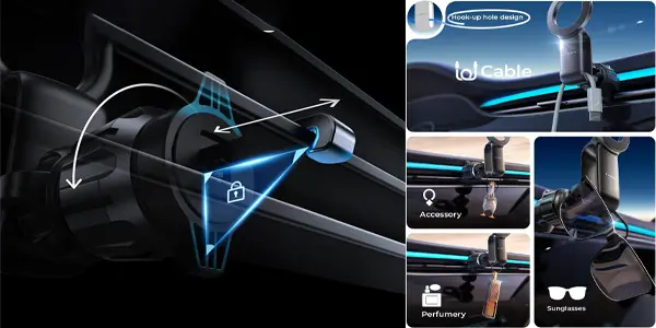 Soporte de smartphone magnético LISEN para coche