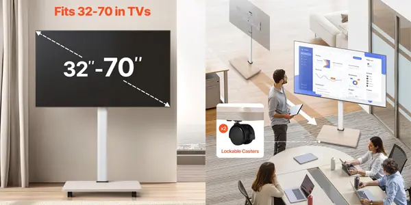 Soporte para TV VEVOR con ruedas