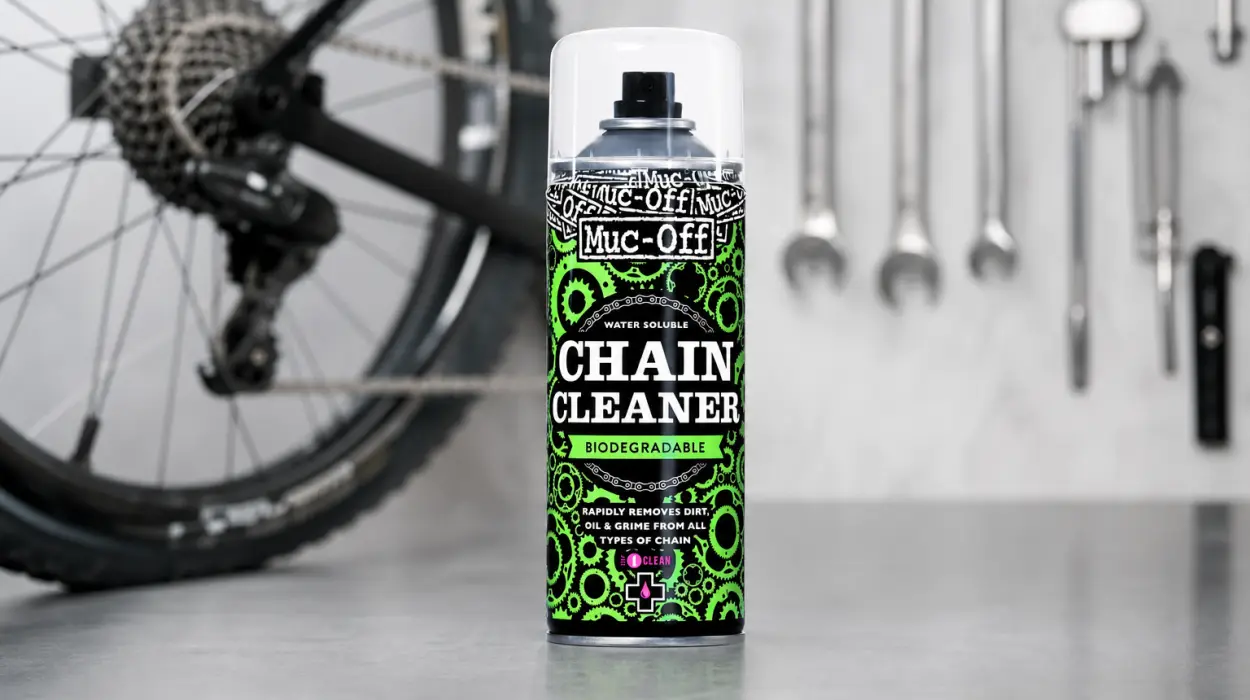 Limpia cadenas de bicicleta Muc-Off en spray de 400 ml, biodegradable y soluble en agua