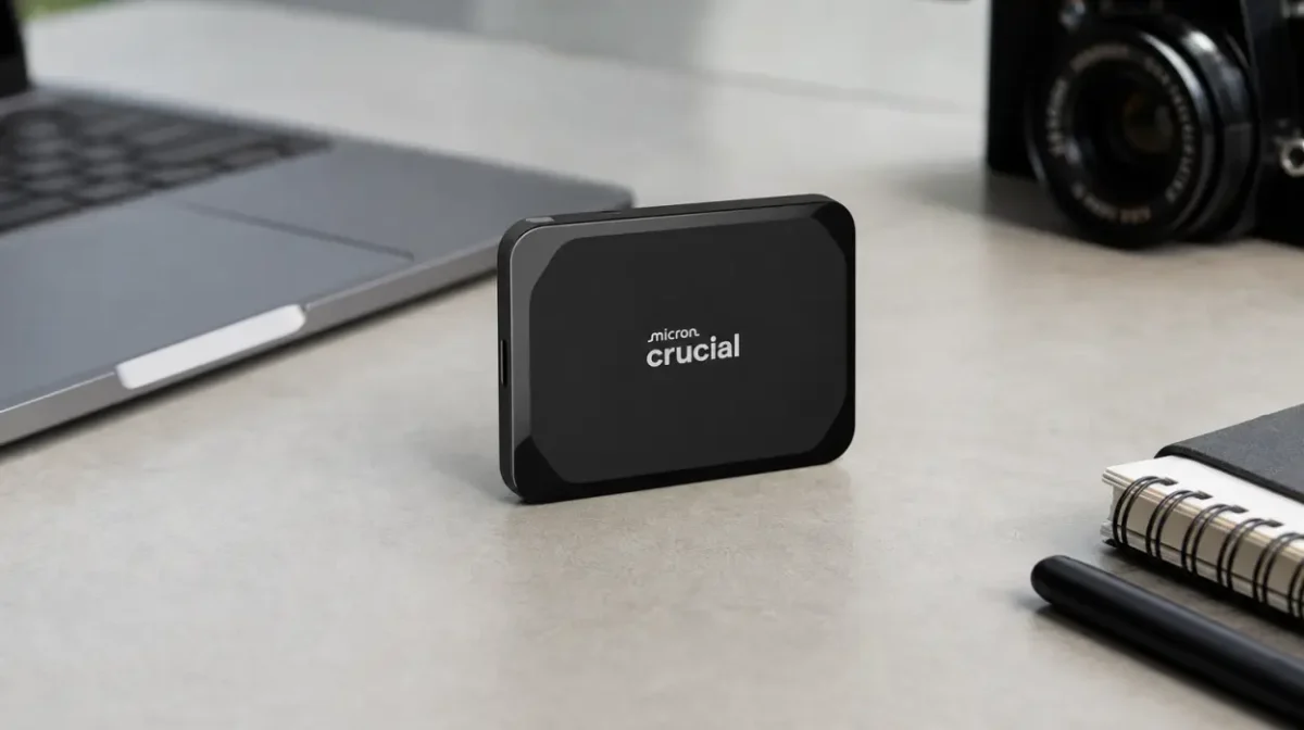 SSD portátil Crucial X9 de 4 TB para vídeo y gaming a máxima velocidad