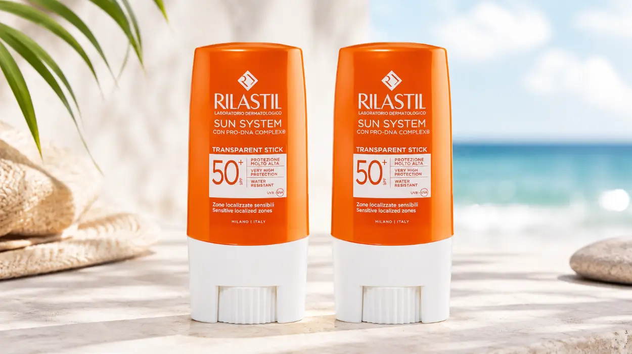 Rilastil Stick Fotoprotector Transparente SPF 50+ en pack de 2, resistente al agua y sin fragancia