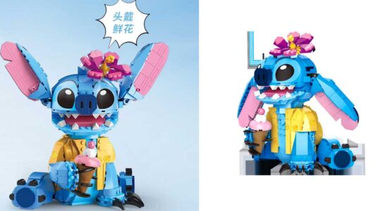Stitch construcción tipo LEGO oferta