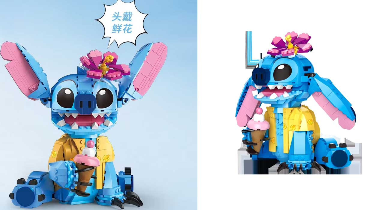 Stitch construcción tipo LEGO oferta