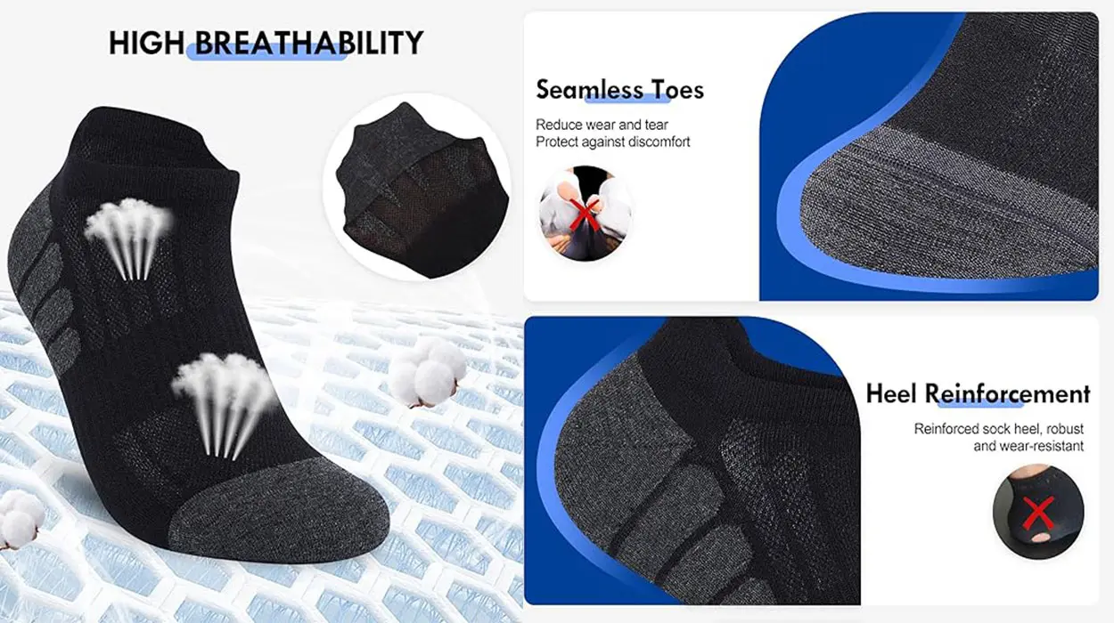 Pack Stoeury de 10 pares de calcetines tobilleros unisex de algodón barato