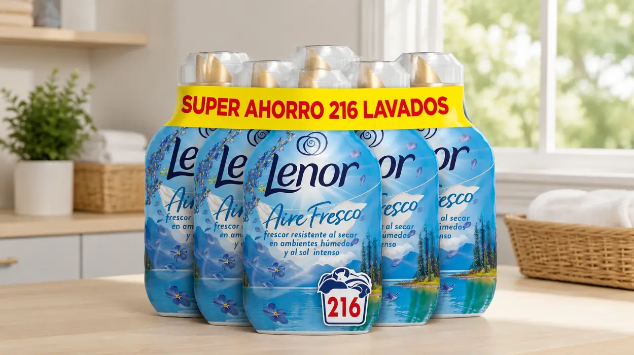 Pack x 6 Suavizante Lenor Aire Fresco para 216 lavados
