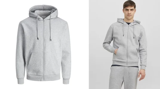 sudadera Jack & Jones Zip Hoodie Plain para hombre