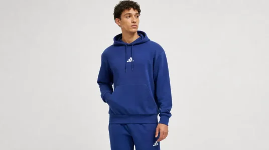 Sudadera adidas Essentials Feelcozy Fleece con capucha y bolsillo canguro para hombre