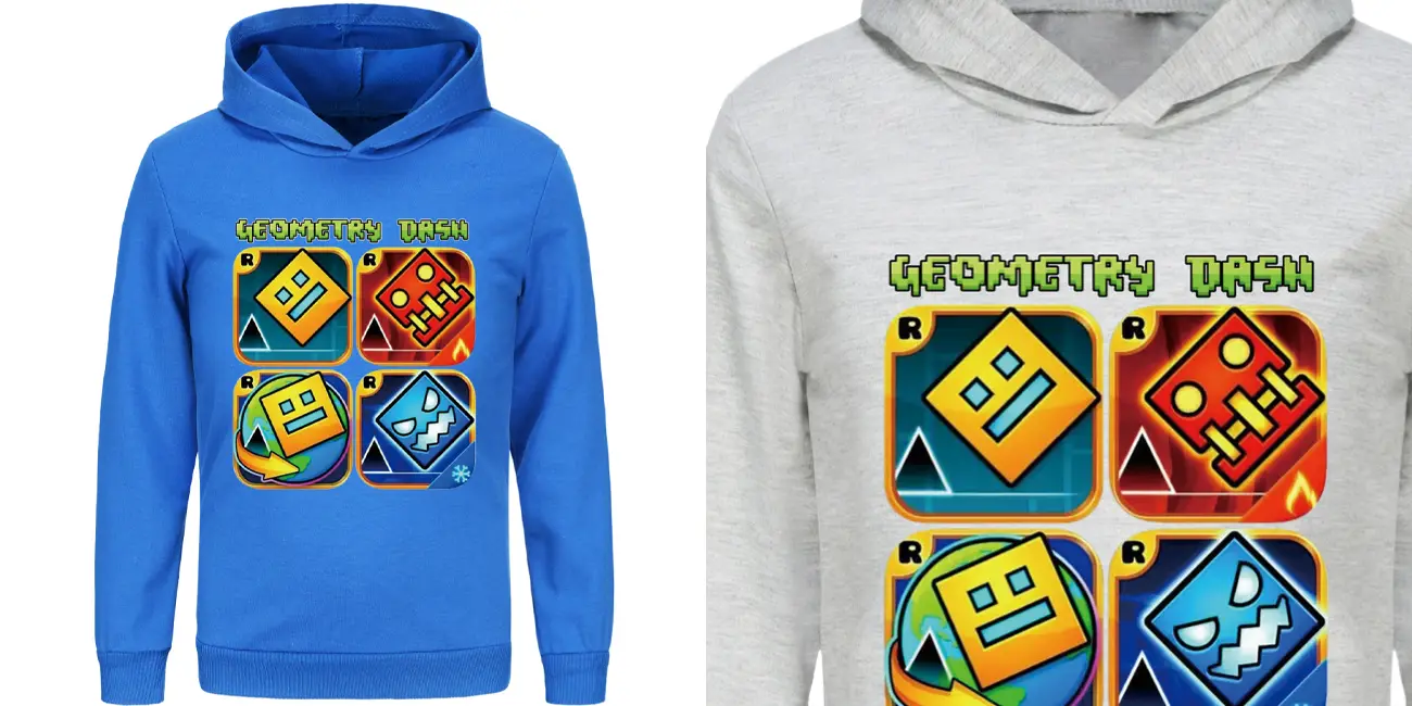 Sudadera con capucha infantil Geometry Dash
