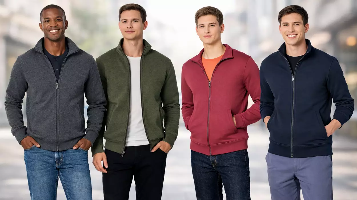 Sudaderas de felpa Amazon Essentials con cremallera completa para hombre